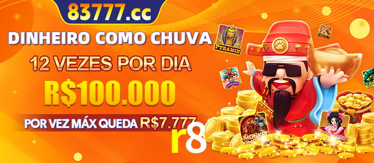 Banner do programa de recompensas Recomende para amigos do r8, detalhando os bônus por convidar amigos, com prêmios que chegam a R$288.888.