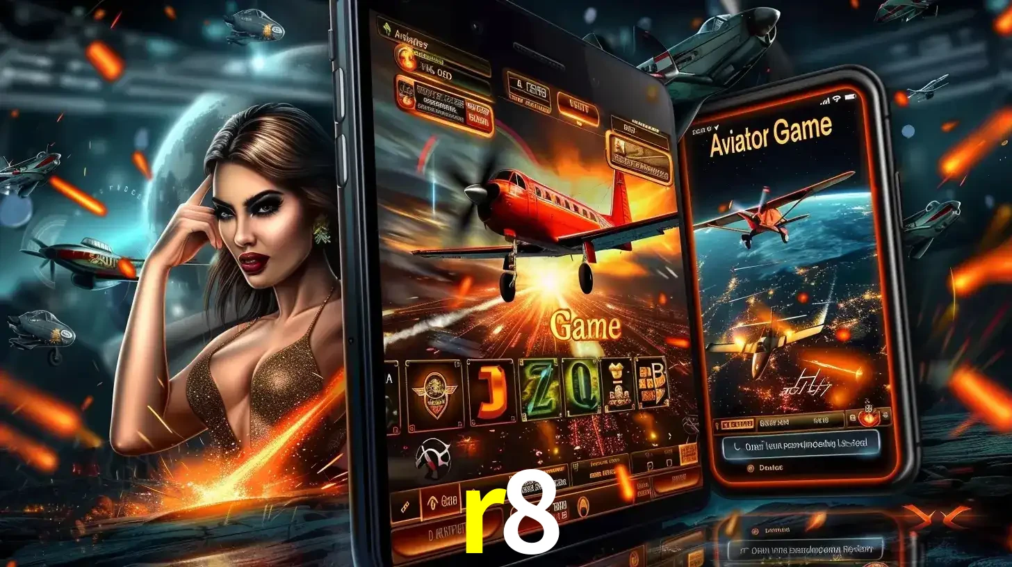 Mulher estilosa cercada por telas que exibem a jogabilidade do Aviator, capturando a intensidade e a estratégia deste popular crash game oferecido pelo r8.